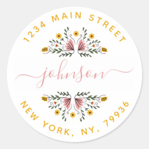 Create Your Own Round Return Address Classic Round Sticker