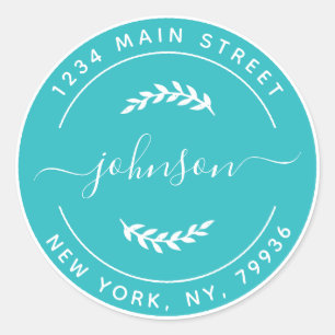 Create Your Own Round Return Address Classic Round Sticker