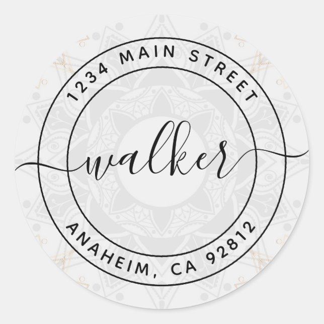 Create Your Own Round Return Address Classic Round Sticker (Front)