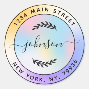 Create Your Own Round Return Address Classic Round Sticker