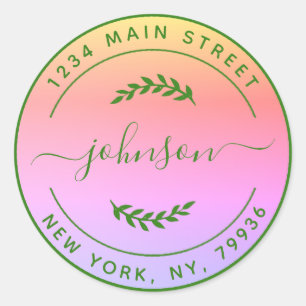 Create Your Own Round Return Address Classic Round Sticker