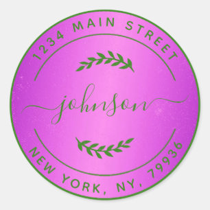 Create Your Own Round Return Address Classic Round Sticker