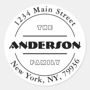 Create Your Own Round Return Address Classic Round Sticker