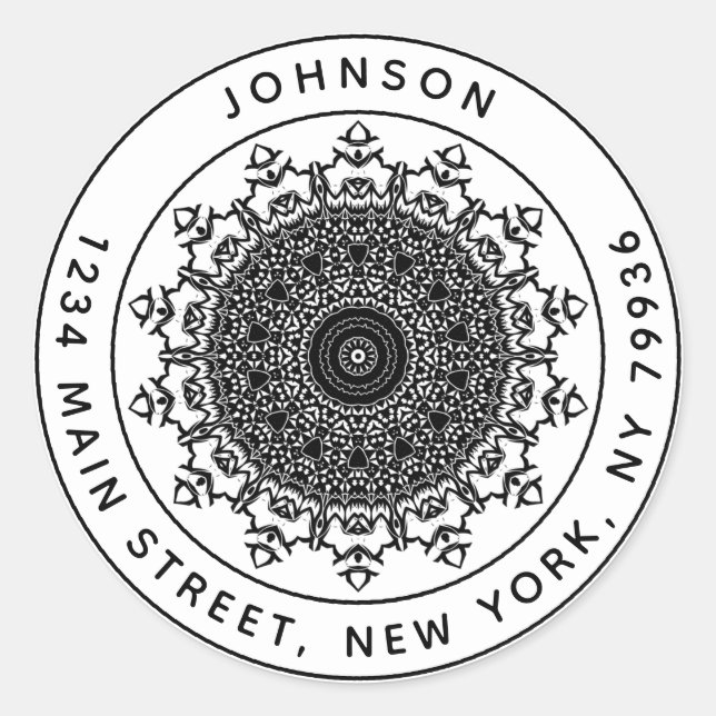 Create Your Own Round Return Address Classic Round Sticker (Front)