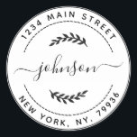 Create Your Own Round Return Address Classic Round Sticker<br><div class="desc">Create Your Own Round Return Address</div>