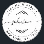 Create Your Own Round Return Address Classic Round Sticker<br><div class="desc">Create Your Own Round Return Address</div>