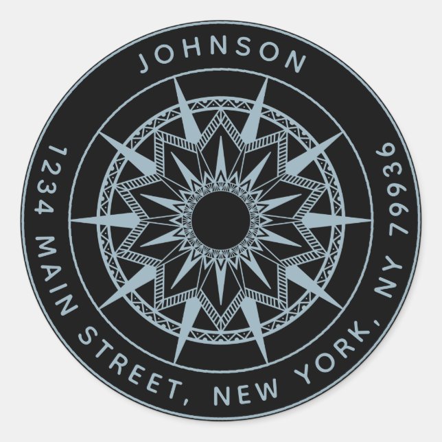 Create Your Own Round Return Address Classic Round Sticker (Front)