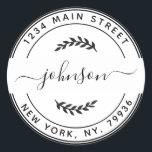 Create Your Own Round Return Address Classic Round Sticker<br><div class="desc">Create Your Own Round Return Address</div>