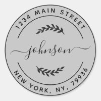 Create Your Own Round Return Address