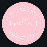 Create Your Own Round Return Address Classic Round Sticker<br><div class="desc">Create Your Own Round Return Address</div>