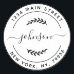 Create Your Own Round Return Address Classic Round Sticker<br><div class="desc">Create Your Own Round Return Address</div>
