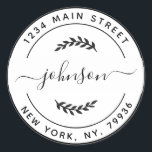 Create Your Own Round Return Address Classic Round Sticker<br><div class="desc">Create Your Own Round Return Address</div>
