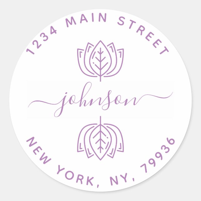Create Your Own Round Return Address Classic Round Sticker (Front)