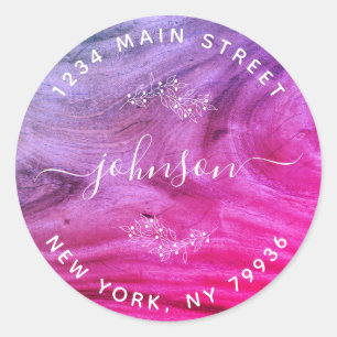 Create Your Own Round Return Address Classic Round Sticker