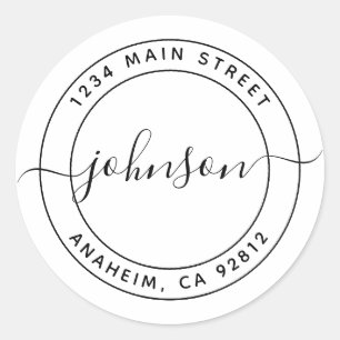 Create Your Own Round Return Address Classic Round Sticker