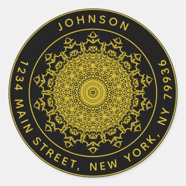 Create Your Own Round Return Address Classic Round Sticker (Front)