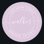 Create Your Own Round Return Address Classic Round Sticker<br><div class="desc">Create Your Own Round Return Address</div>