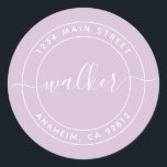 Create Your Own Round Return Address Classic Round Sticker<br><div class="desc">Create Your Own Round Return Address</div>