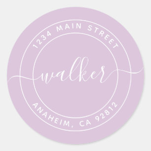 Create Your Own Round Return Address Classic Round Sticker
