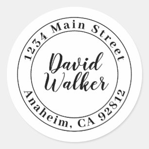 Create Your Own Round Return Address Classic Round Sticker