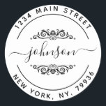 Create Your Own Round Return Address Classic Round Sticker<br><div class="desc">Create Your Own Round Return Address</div>