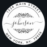 Create Your Own Round Return Address Classic Round Sticker<br><div class="desc">Create Your Own Round Return Address</div>