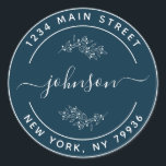 Create Your Own Round Return Address Classic Round Sticker<br><div class="desc">Create Your Own Round Return Address</div>