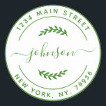 Create Your Own Round Return Address  Spring Green Classic Round Sticker<br><div class="desc">Create Your Own Round Return Address  Spring Green Classic Round Sticker</div>