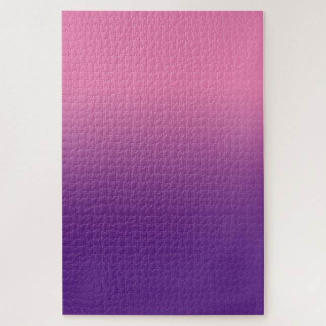 Create Your Own Royal Purple Ombre Jigsaw Puzzle (Vertical)