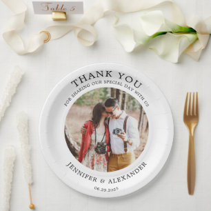 Create your own rustic country photo wedding paper plate