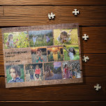 Create your own rustic family photo collage jigsaw puzzle<br><div class="desc">Make your own most beautiful family photo collage puzzle.
Family name,  custom photo collage jigsaw puzzle
You can personalize it and add your most beautiful photos. Great fun !</div>