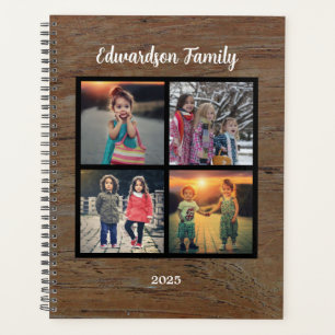 Create your own rustic family photo collage planner