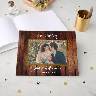 Create your own rustic photo country wedding guest book