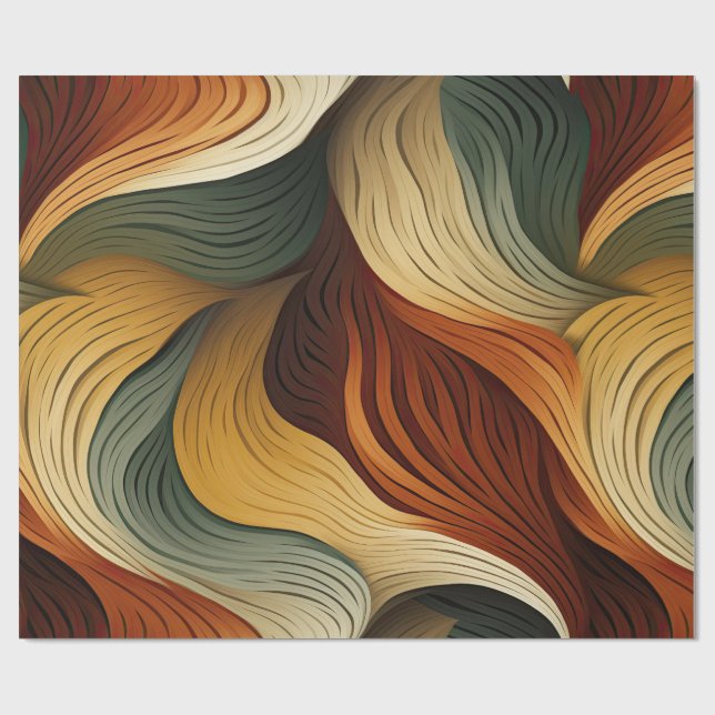 Create Your Own Sage Amber Waves Autumn Wrapping Paper (Flat)