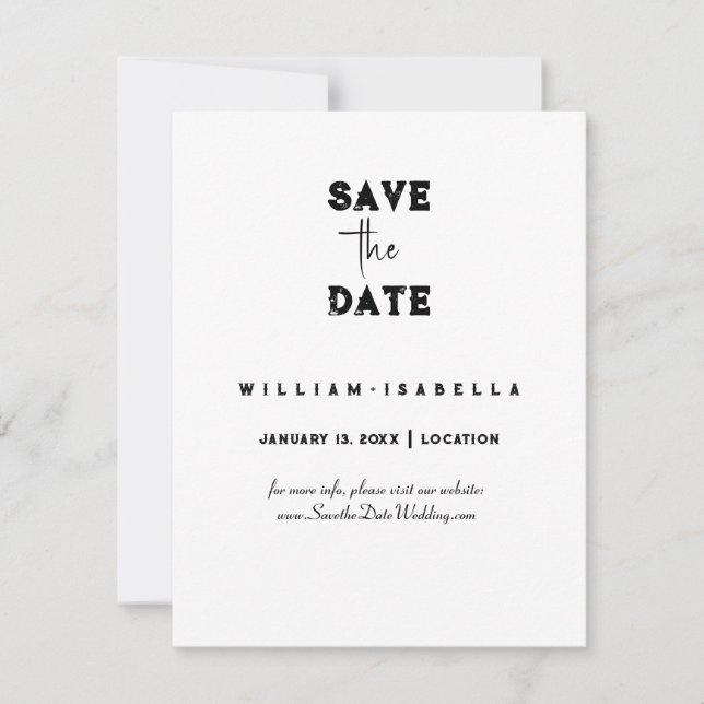 Create your own save the date cards (Front)