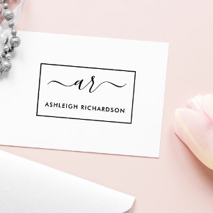 Create Your Own Script Initials & Custom Name Rubber Stamp