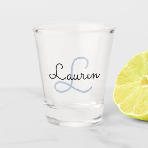 Create Your Own Script Monogrammed Initial & Name Shot Glass