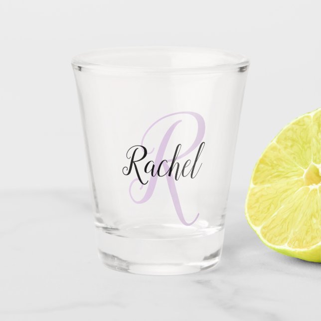 Create Your Own Script Monogrammed Initial & Name Shot Glass (Front)