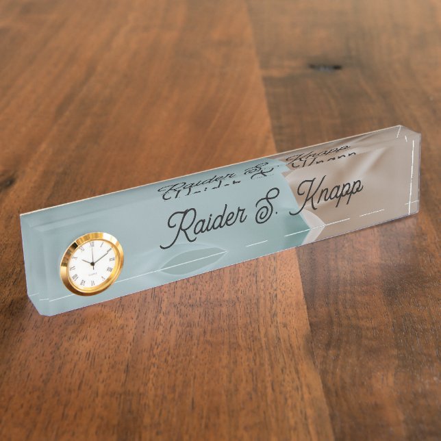 Create Your Own Sea & Sand Nature Art Colours Nameplate (Side)