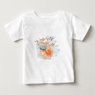 Create Your Own Seashell & Fish Underwater Baby T-Shirt