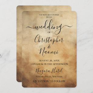 Create Your Own Sepia Vintage Old Paper Invitation
