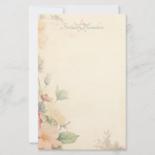 Create Your Own Shabby Chic Victorian Rose Bouquet Stationery