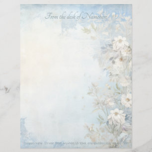 Create Your Own Shabby Chic Wildflowers Custom Letterhead