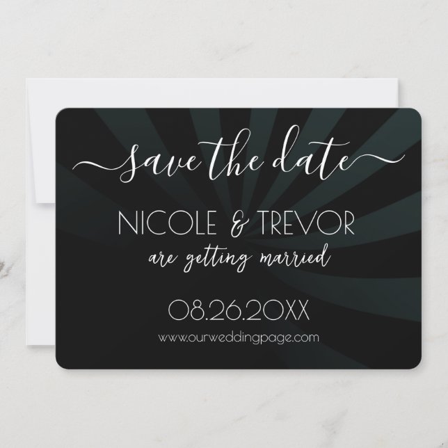 Create Your Own - Shadow Stripes Save The Date (Front)