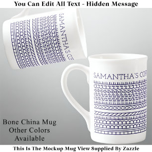 Create Your Own Short Hidden Message 148BW Novelty Bone China Mug