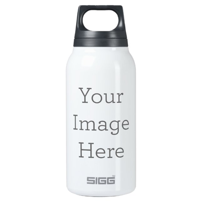 Custom Hot & Cold Bottle (0.3L), White (Front)