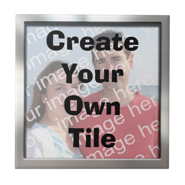 Create Your Own Silver Border Tile (Front)