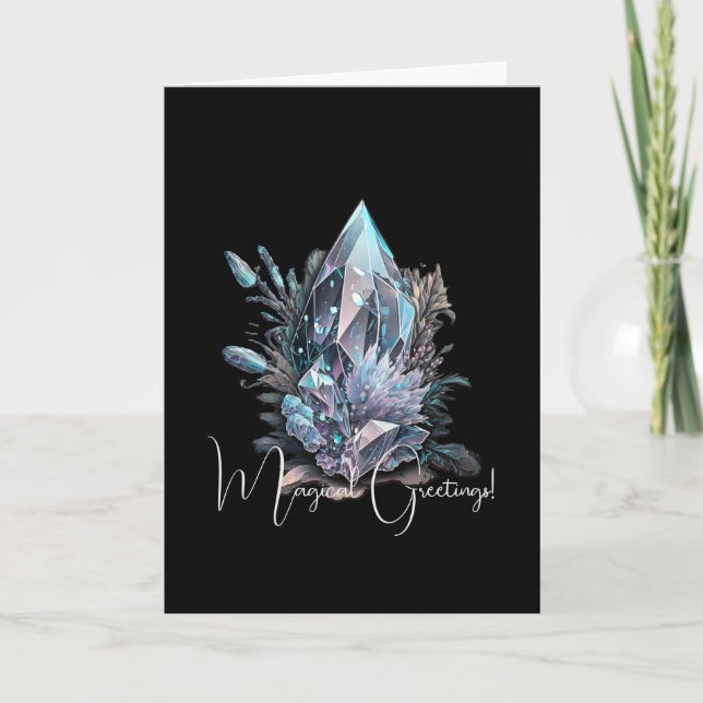 Create Your Own Silver Crystals Card (Front)
