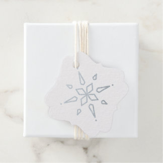 Create Your Own Silver Foil Diamonds Snowflake Favour Tags