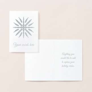 Create Your Own Silver Foil Frozen Snowflake Card
